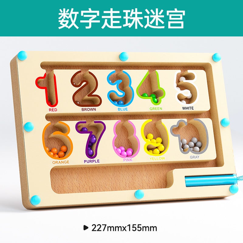 Children'S Wooden Puzzle Early Education Interesting Color Classification Cognitive Counting Walking Maze Exercise Thinking Ability Toys - Image 1